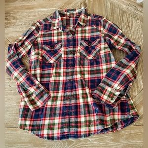 Women’s Pink Flannel Plaid Eddie Bauer Medium Shirt